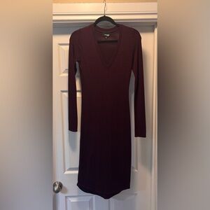 Wilfred Deep Burgundy Long Sleeve Dress